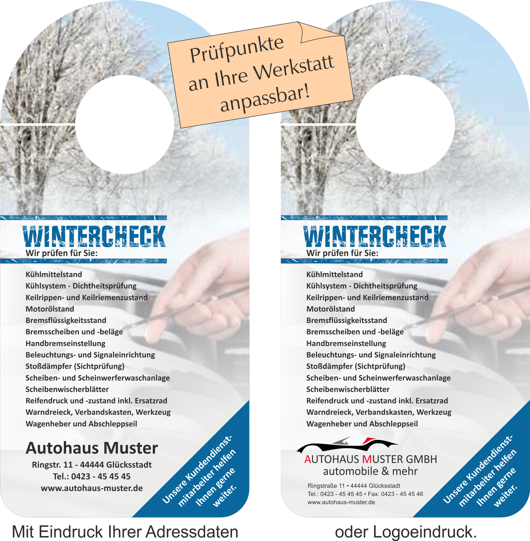 Spiegelanhänger "Wintercheck Angebot 2"