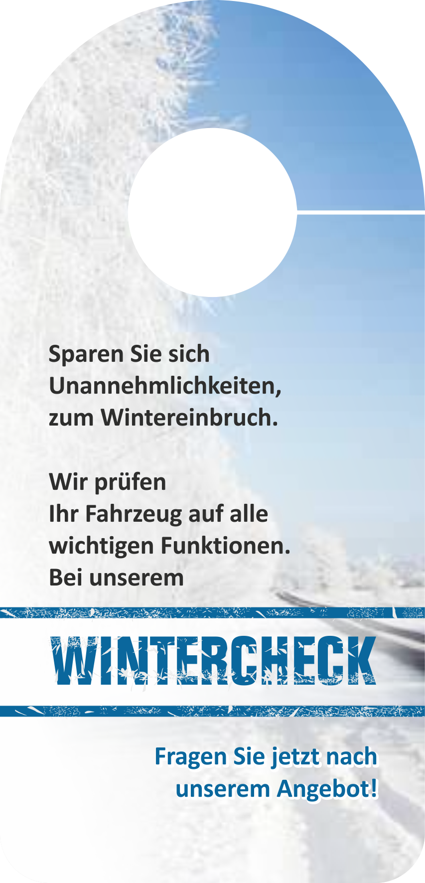 Spiegelanhänger "Wintercheck Angebot 2"